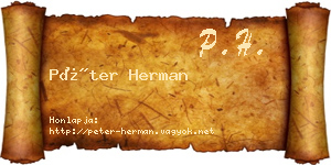 Péter Herman névjegykártya