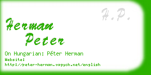 herman peter business card
